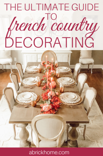This French Country decorating guide helps with color pallet, furniture choices, and decorative pieces. #frenchcountry #frenchfarmhouse