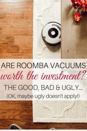 Pros and Cons of Roomba Vacuums...everything you need to know to make a decision to buy one! #roombavacuum
