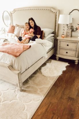 French country spring bedroom using mauve & pink #springbedroom