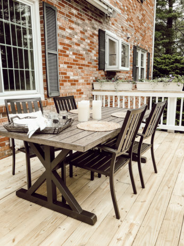 Patio furniture and outdoor summer decor - A Brick Home