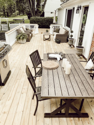 Patio furniture and outdoor summer decor - A Brick Home