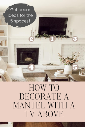 Learn how to decorate your mantel with a TV above it using these steps and tips! #decorateamantel #mantelwithatv