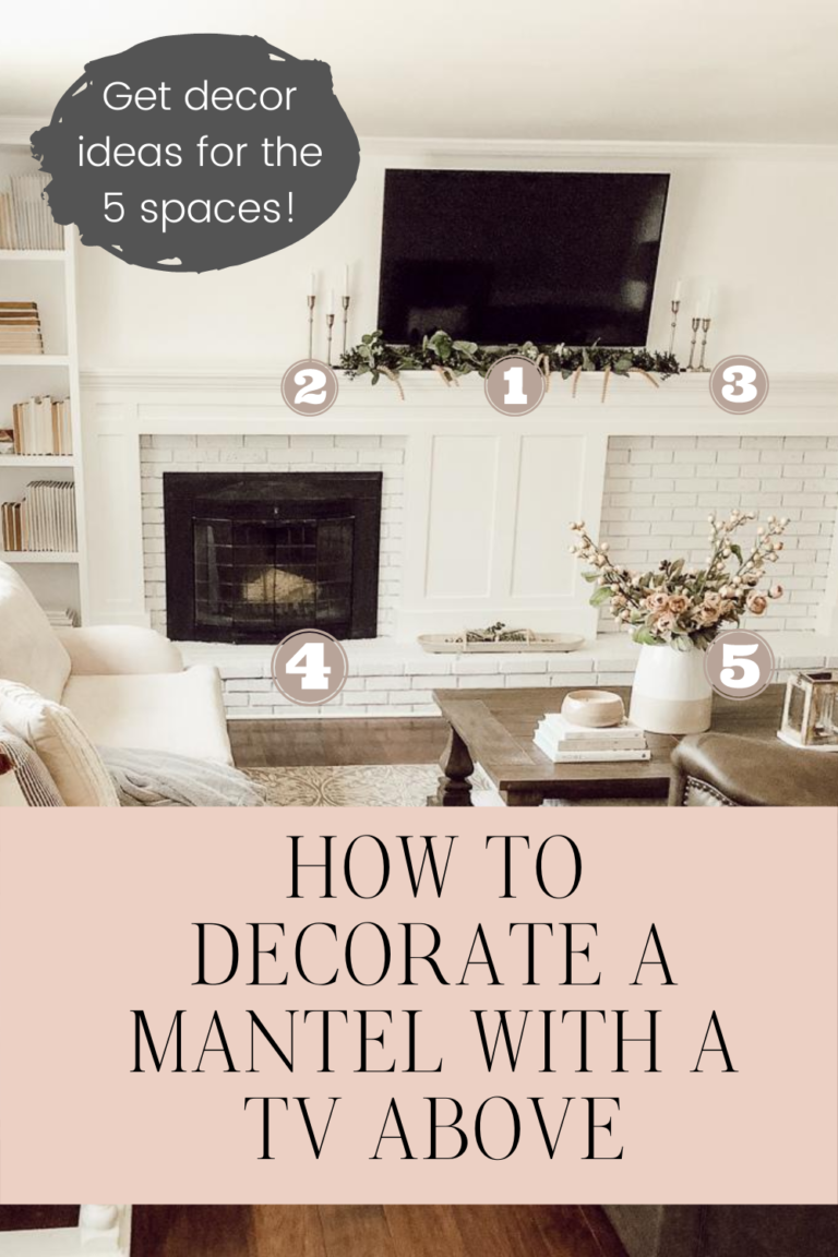 How to Easily Decorate a Mantel with a TV Above It - Marly Dice