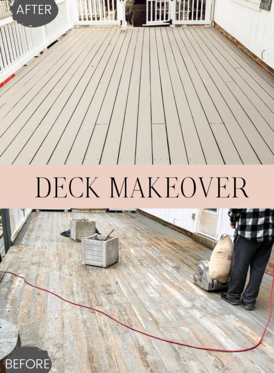 This DIY deck makeover is amazing!! Learn how they transformed their deck and the stain color they used! #deckmakeover
