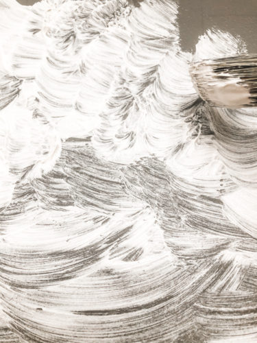 This textured DIY wall art is so easy to do!! See how she made texture over top an old painting and completely revamped it! #diywallart #diypainting