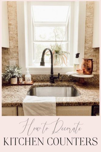 Get eight ideas for how to style your kitchen countertops! #kitchencountertops #kitchenideas
