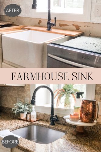 How we installed our farmhouse sink and what we learned along the way #farmhouse sink