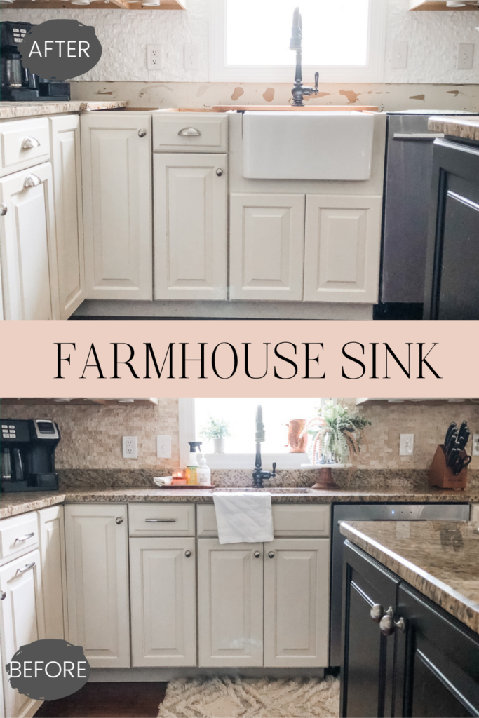 Farmhouse sink addition: How we installed it + learnings along the way ...