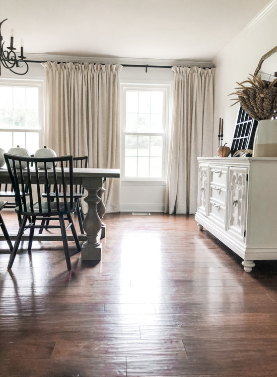 Learn how to replicate these window treatments using pinch pleat curtains!