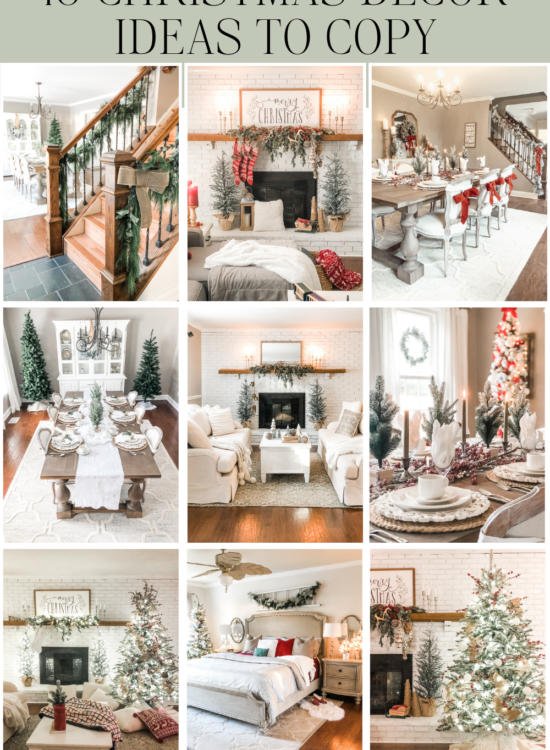 Gorgeous Christmas inspiration!! Check out this list of stunning Christmas decor ideas that will look great in your home! #christmasdecorideas