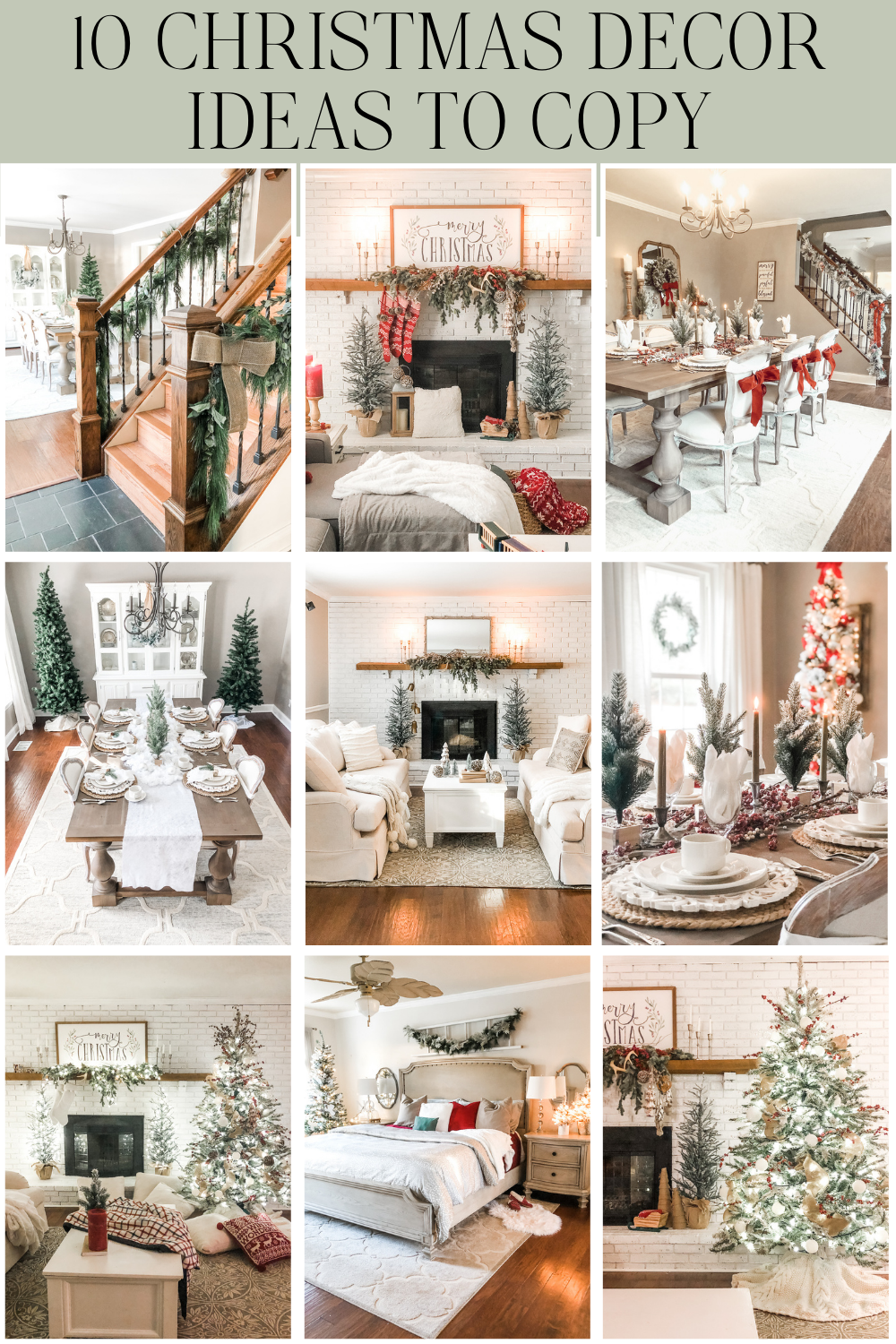 Gorgeous Christmas inspiration!! Check out this list of stunning Christmas decor ideas that will look great in your home! #christmasdecorideas