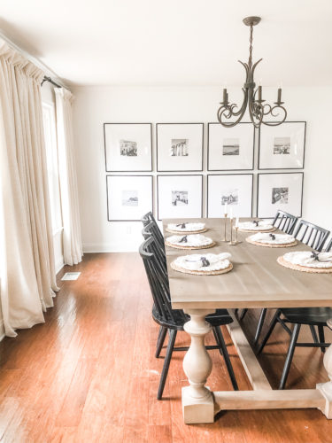 Love these neutral dining room ideas! Such a fresh and bright space. #neutraldiningroom #diningroomideas