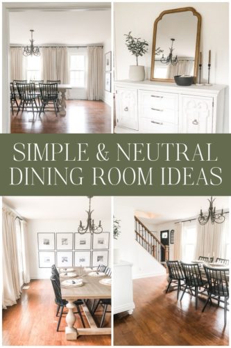 Love these neutral dining room ideas! Such a fresh and bright space. #neutraldiningroom #diningroomideas