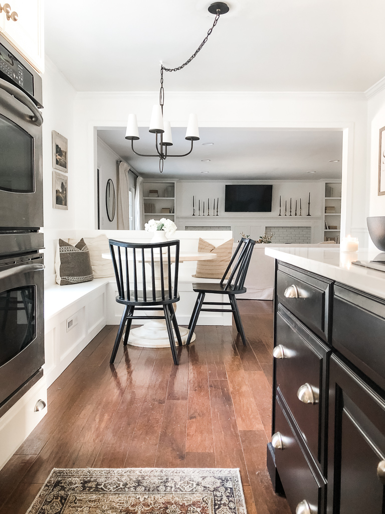 How High to Hang a Chandelier Over a Table & Our New Kitchen Nook ...