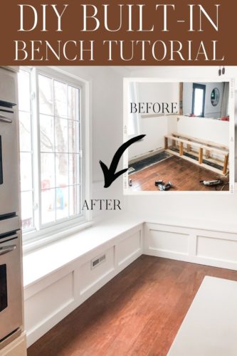 In this tutorial, you'll learn how to build a kitchen nook bench and make a beautiful space! #kitchennookbench