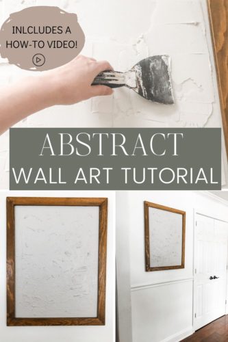 Learn how to make your own expensive-looking textured, abstract wall art. Convert old art paintings into new, modern artwork for your home. This project is super budget-friendly! #DIYWallArt #Abstractarttutorial #texturedwallart #modernart