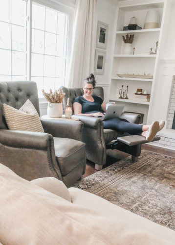 An honest review of the Better Homes and Garden Tufted Push Back recliners. See all my thoughts on these chairs after having them for over a year. #walmartrecliner #reclinerreview
