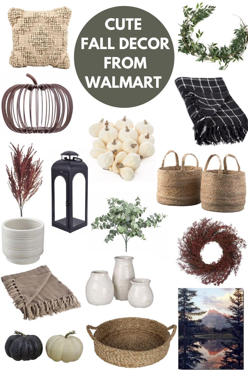 Love these cute, budget-friendly fall decor options from Walmart! #falldecor