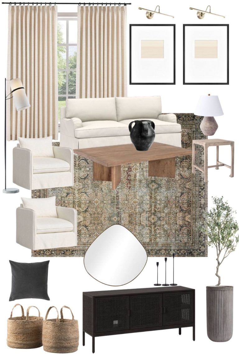 French Modern Living Room Ideas & Our Budget-Friendly Accent Chairs ...