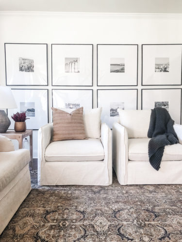Beautiful French country modern living room ideas - plus budget-friendly accent chairs #modernlivingroom #frenchcountrylivingroom