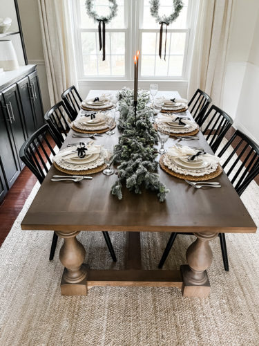 Rustic Christmas Table Decor in my Dining Room - Marly Dice