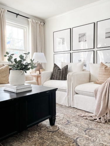 Black and white living room, neutral living room, sophisticated living room #neutrallivingroom #sophisticatedlivingroom