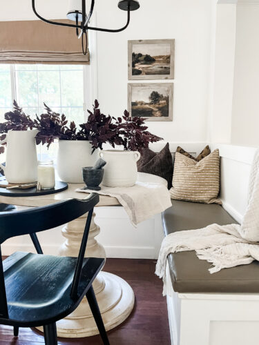 Fall dining nook breakfast nook tour