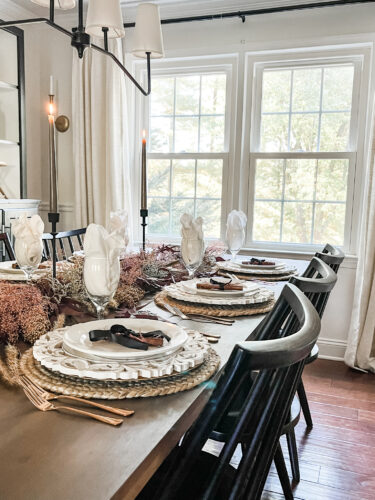 Fall dining room table scape