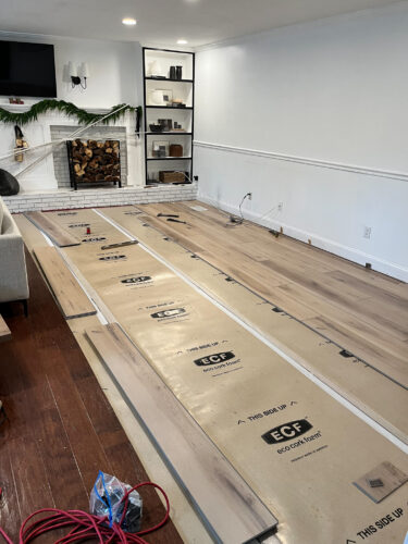 LVP Flooring: Learn our install process, why I love LVP flooring with kids and how well our luxury vinyl plank flooring is holding up with a busy family #lvpflooring #flooret