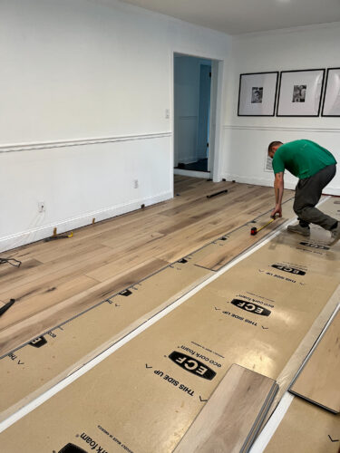 LVP Flooring: Learn our install process, why I love LVP flooring with kids and how well our luxury vinyl plank flooring is holding up with a busy family #lvpflooring #flooret