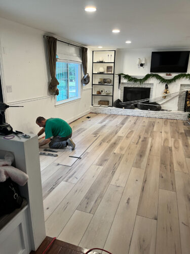 LVP Flooring: Learn our install process, why I love LVP flooring with kids and how well our luxury vinyl plank flooring is holding up with a busy family #lvpflooring #flooret