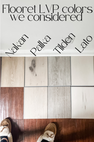 LVP Flooring: Learn our install process, why I love LVP flooring with kids and how well our luxury vinyl plank flooring is holding up with a busy family #lvpflooring #flooret