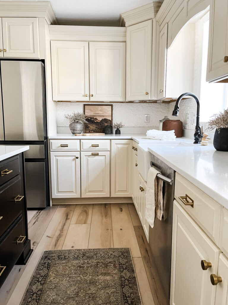 Gold Hardware In Our Cream Kitchen Plus More Updates Marly Dice   IMG 9386 768x1024 