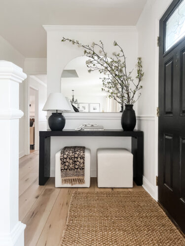 Free and simple way to style your console table with spring decor