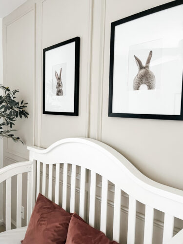 Ideas for a neutral baby girl nursery with rose colored accents