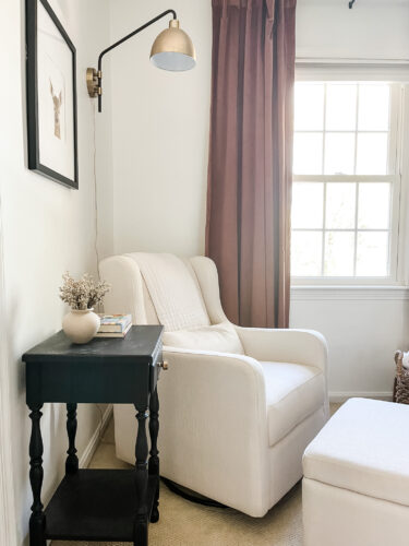 Ideas for a neutral baby girl nursery with rose colored accents