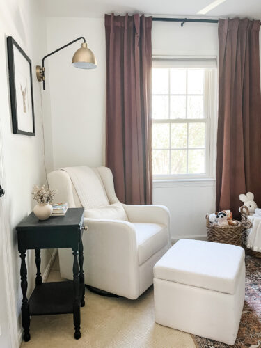 Ideas for a neutral baby girl nursery with rose colored accents