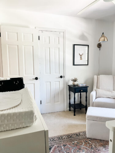 Ideas for a neutral baby girl nursery with rose colored accents