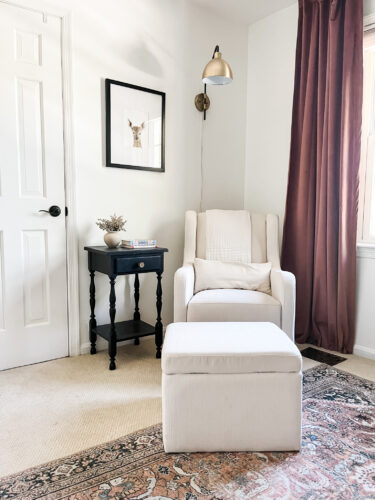 Ideas for a neutral baby girl nursery with rose colored accents