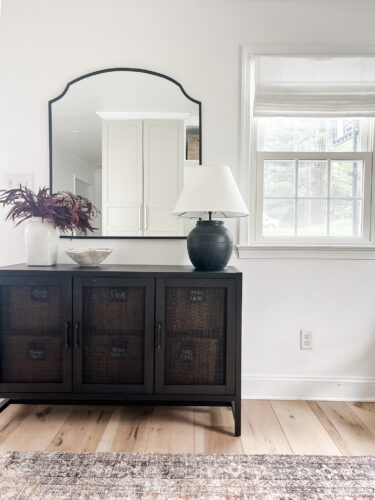Mudroom entryway ideas, sitting corner, storage cabinet