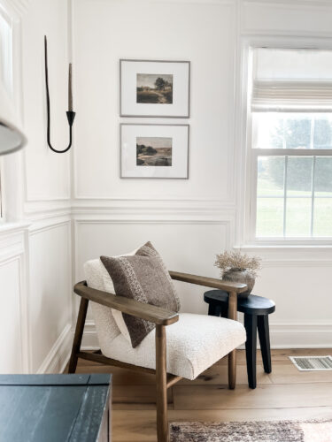 Functional mudroom ideas + picture frame moulding addition in our mudroom entryway.