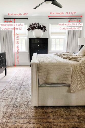 All the details for these curtains including measurements!