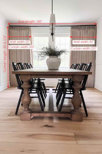 All the details for these curtains including measurements!