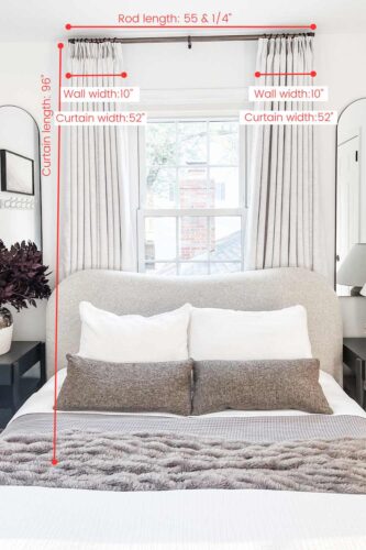 All the details for these curtains including measurements!