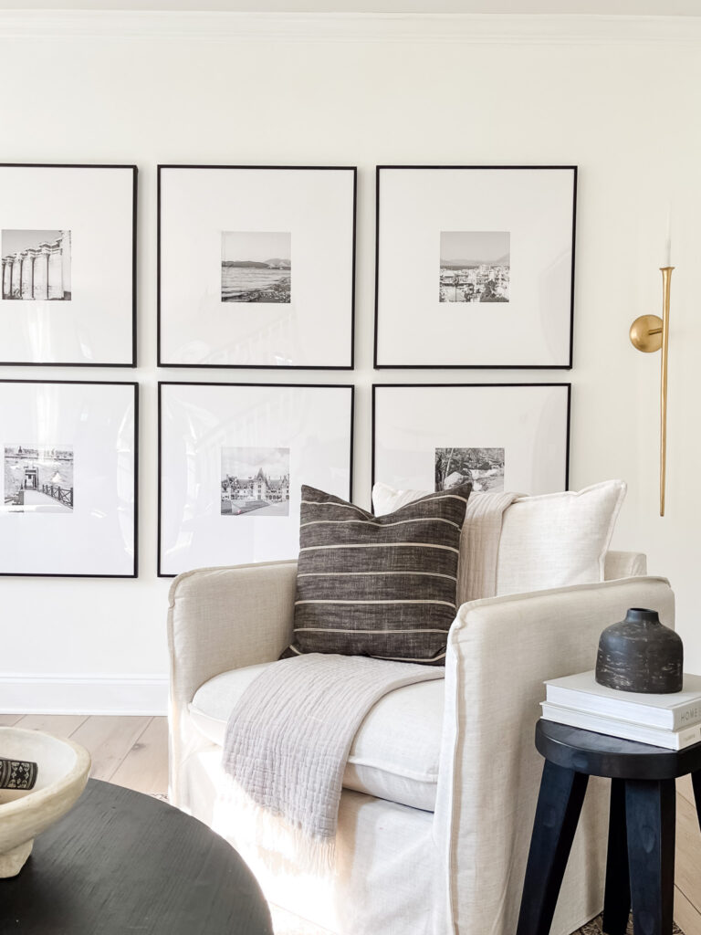Get all the specs and details for this black and white gallery wall!