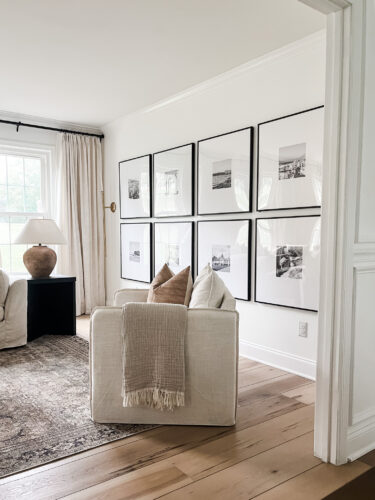 Get all the specs and details for this black and white gallery wall!