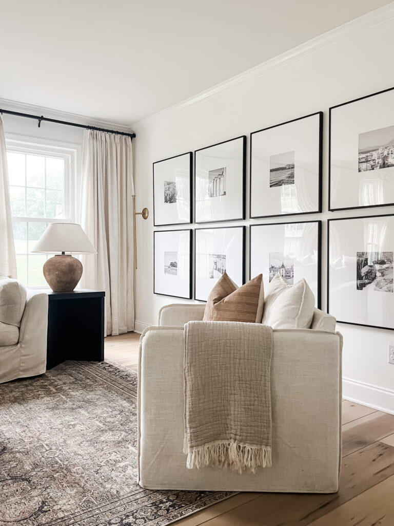 Get all the specs and details for this black and white gallery wall!