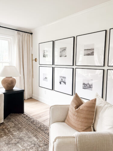 Get all the specs and details for this black and white gallery wall!