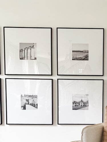Get all the specs and details for this black and white gallery wall!