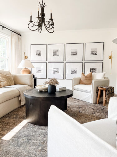 Get all the specs and details for this black and white gallery wall!